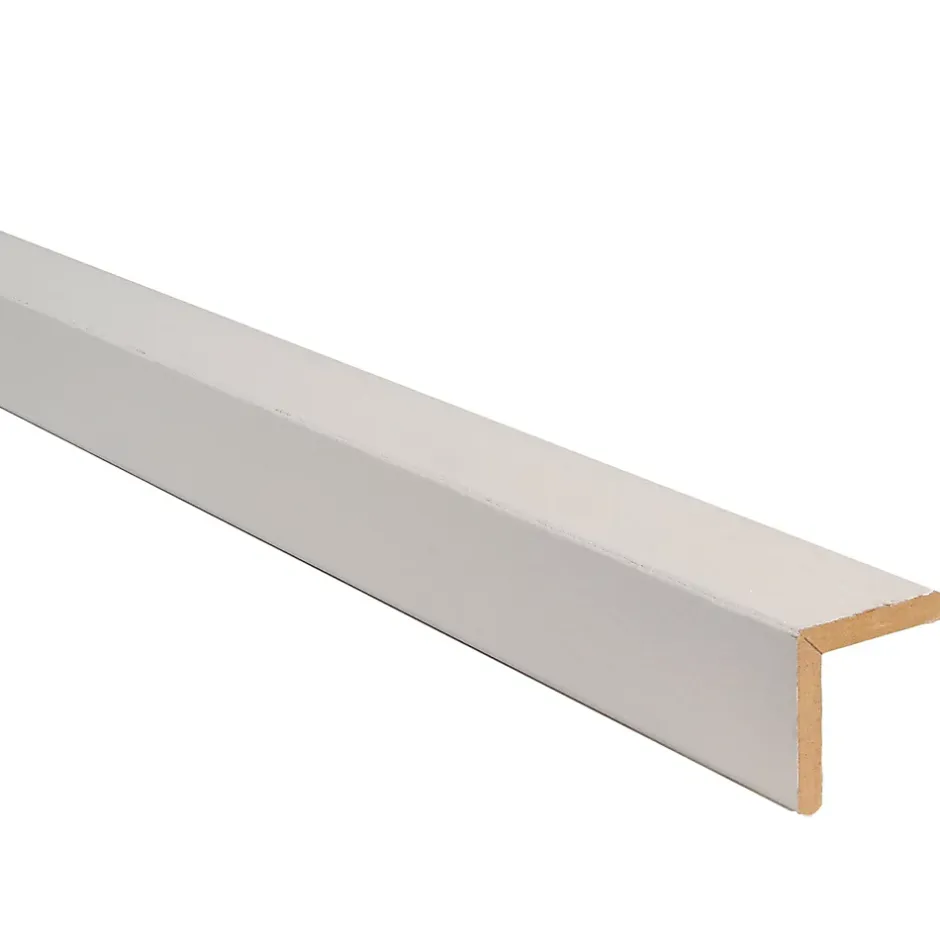 Baguette d'angle arrondi en MDF blanc 34X34mm L.2,44m