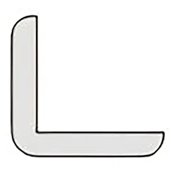 Baguette d'angle en MDF arrondie Ninna couleur bleu 23X23mm L.2,44m