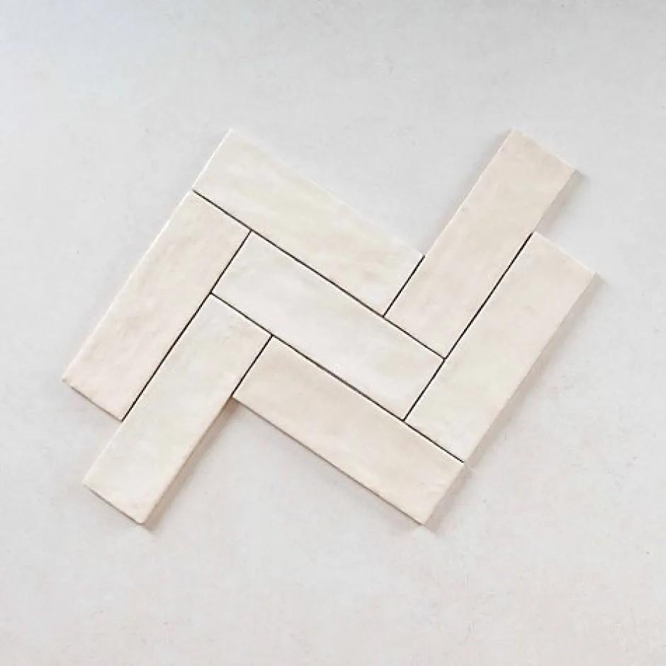 Baguette de finition pour Carrelage mural faïence effet zellige LA RIVIERA Bullnose Jolly 20x1.2 cm boîte de 0.024 ml / pas m2 W-Gioia Materia Best