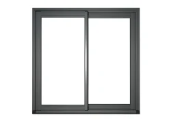 Baie vitrée coulissante alu gris - l.240 x h.215 cm - Uw 1,7-GoodHome Sale
