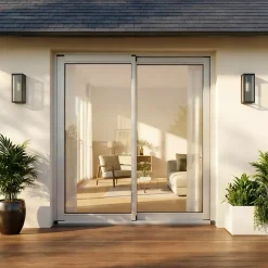 Baie vitrée coulissante alu - l.240 x h.200 cm- Hot