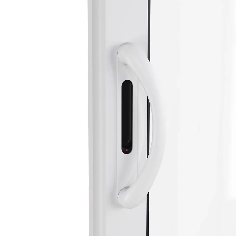 GoodHome Baie vitrée coulissante alu + volet roulant électrique blanc - l.240 x h.215 cm - Uw 1,7