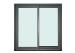 Baie vitrée coulissante alu gris - l.180 x h.215 cm - Uw 1,7-GoodHome Discount