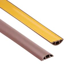 Quest Bande de câble en PVC 10x40mm, 2m Auto-Adhésive, cache-câble, semi-circulaire, bronze