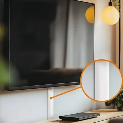 Bande de câble en PVC 10x80mm, 2m, cache-câble, semi-circulaire, gris foncé-Quest Discount