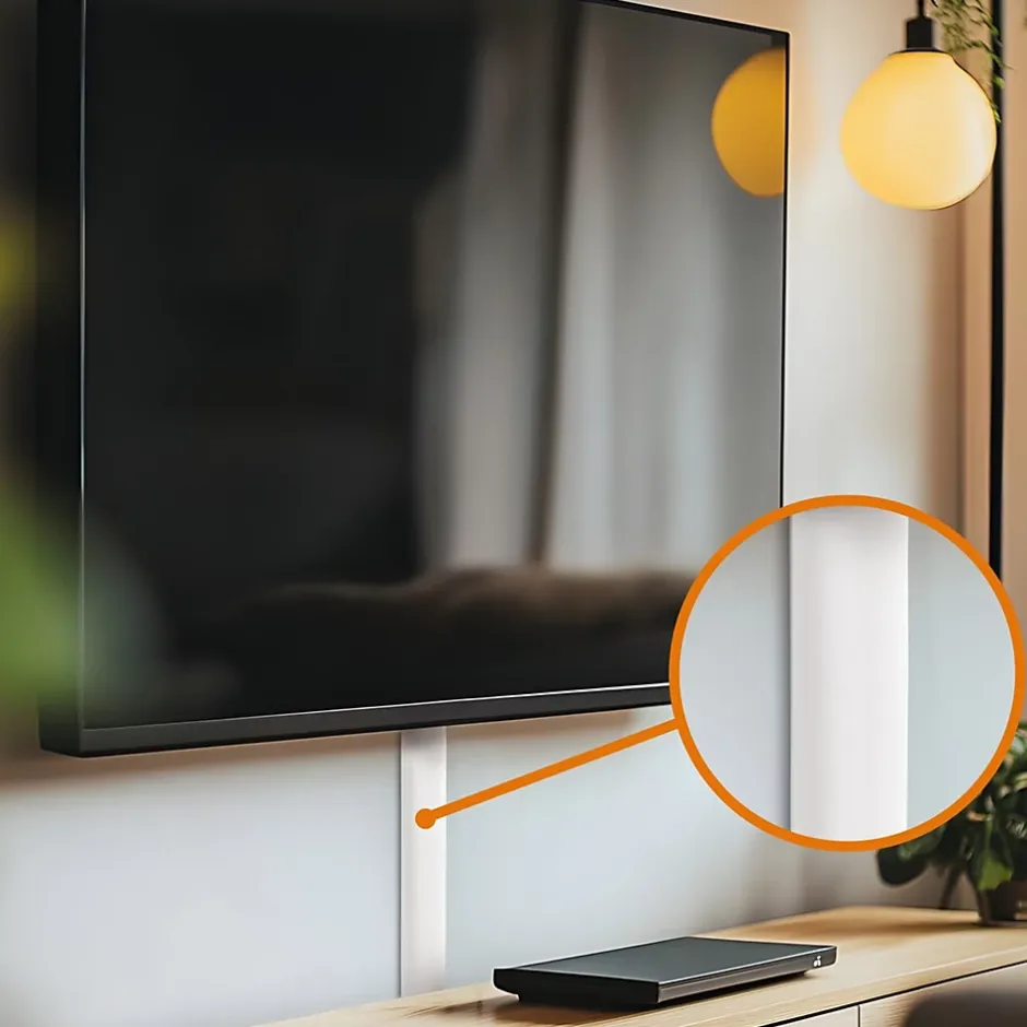 Bande de câble en PVC 10x80mm, 2m, cache-câble, semi-circulaire, gris foncé-Quest Discount