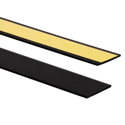 Bande plate en PVC 40 mm, lame décorative, bande de finition en PVC auto,adhésive, noir, 10 m-Quest Online
