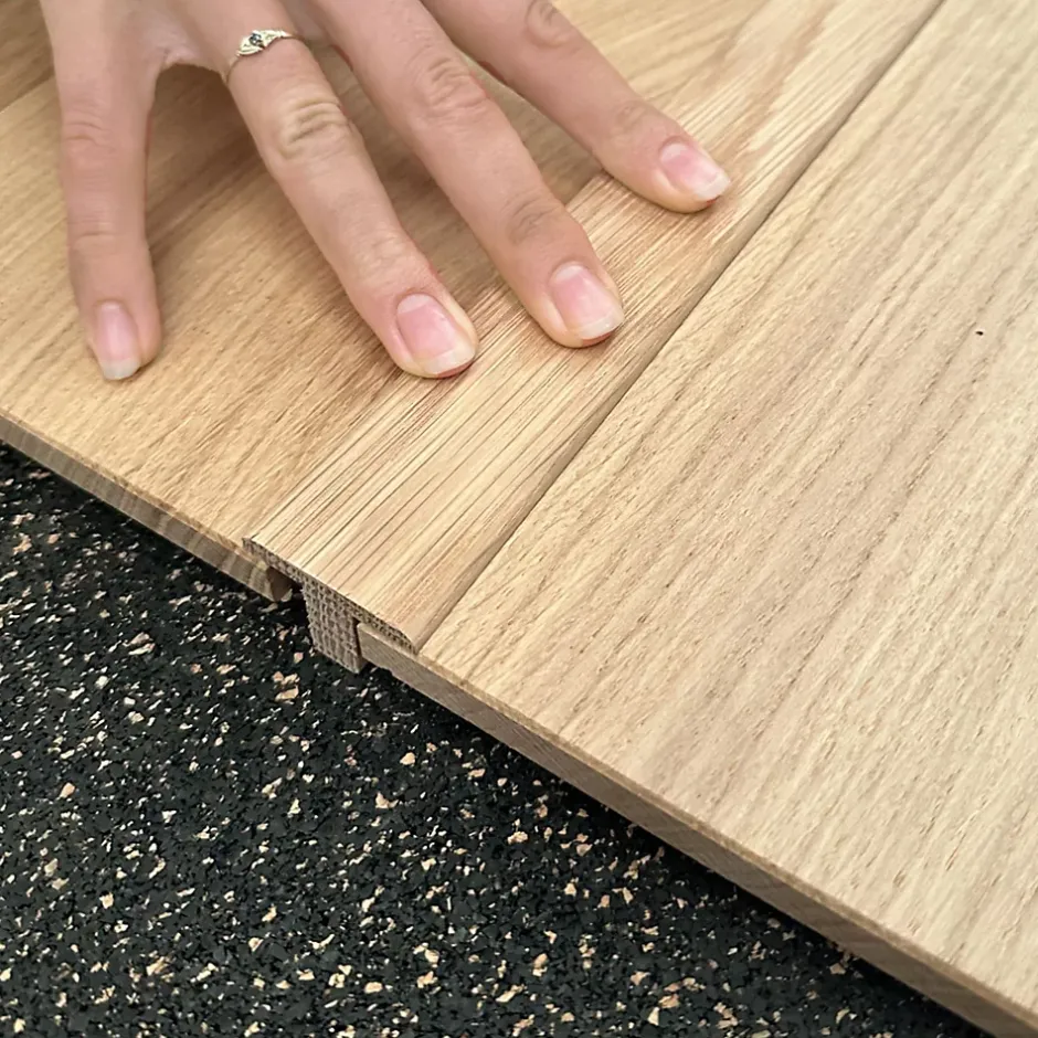 Barre de jonction Chêne l. 35mm Long. 1m Parquet Ep. 14mm Brut-Deschaumes Clearance