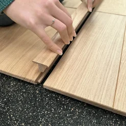 Deschaumes Barre de jonction Chêne l. 35mm Long. 2m Parquet Ep. 20mm Brut