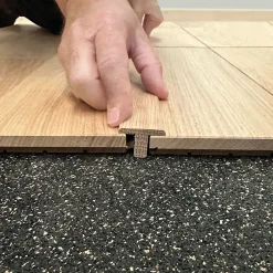 Deschaumes Barre de jonction Chêne l. 35mm Long. 2m Parquet Ep. 20mm Brut