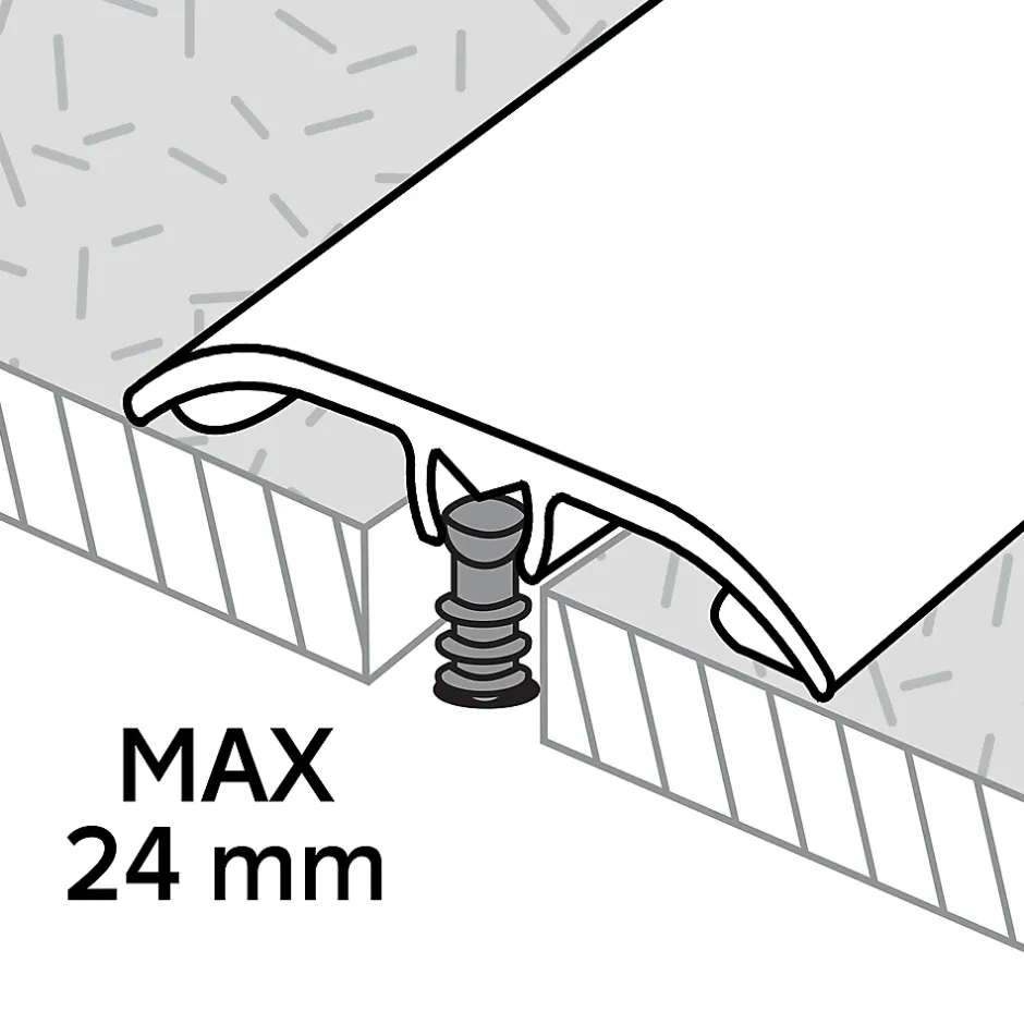Barre de seuil en aluminium auto-adhésif, effet chêne miel , décor 235, L.930 x l.37 mm-GoodHome Hot