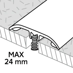 Barre de seuil en aluminium décor bois 37 x 2 700 mm DÉCOR 160-GoodHome New