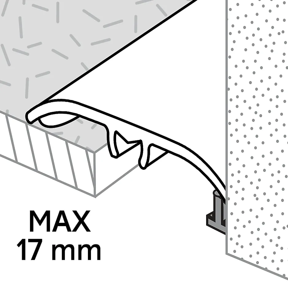 GoodHome Barre de seuil en aluminium décor bois 37 x 1800 mm Décor 280