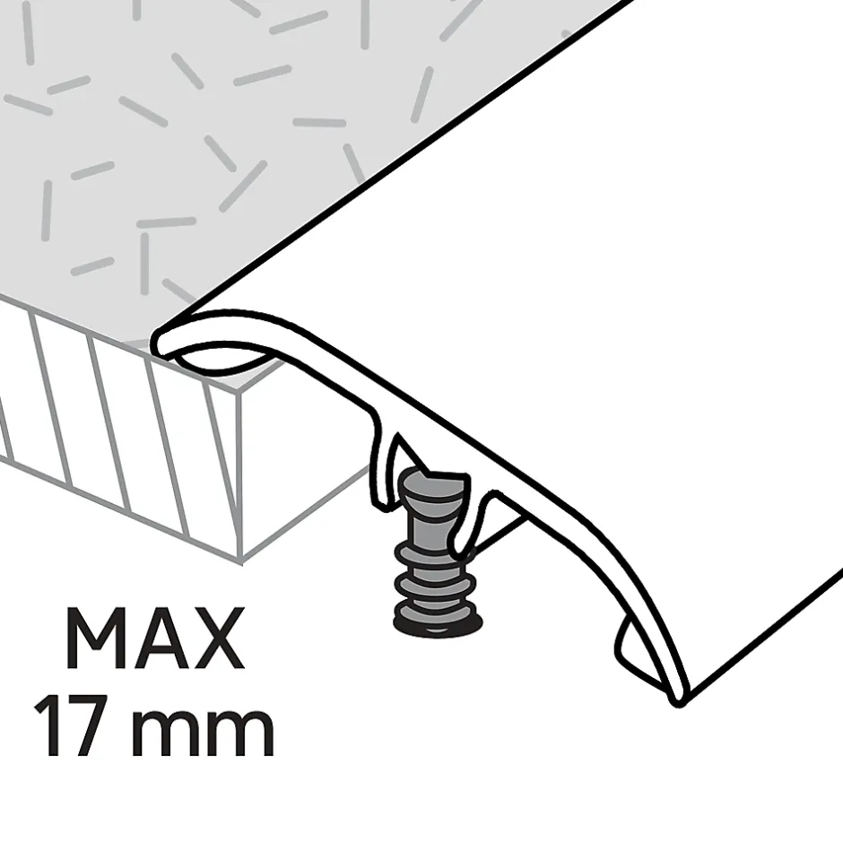 Barre de seuil en aluminium effet béton gris clair 37 x 930 mm DÉCOR 110-GoodHome Discount