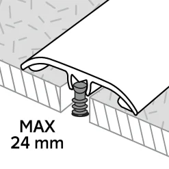Barre de seuil en aluminium décor métal mat 37 x 930 mm-GoodHome
