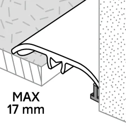 GoodHome Barre de seuil en aluminium décor bois 37 x 1 800 mm DÉCOR 200