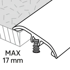 GoodHome Barre de seuil en aluminium décor bois 37 x 1 800 mm DÉCOR 245