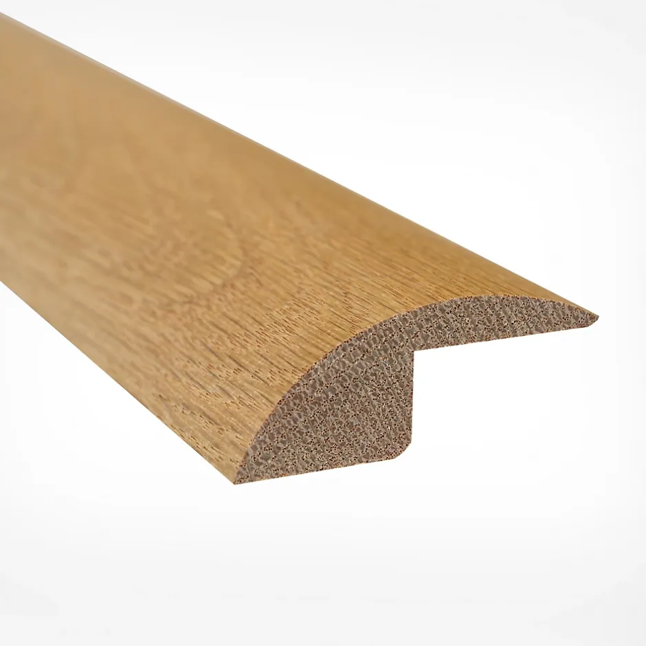 Woodbord Barre de Seuil en Bois Chêne Massif Verni Mat- Aspect Naturel - 19x52x1200mm - Rattrapage de Niveau