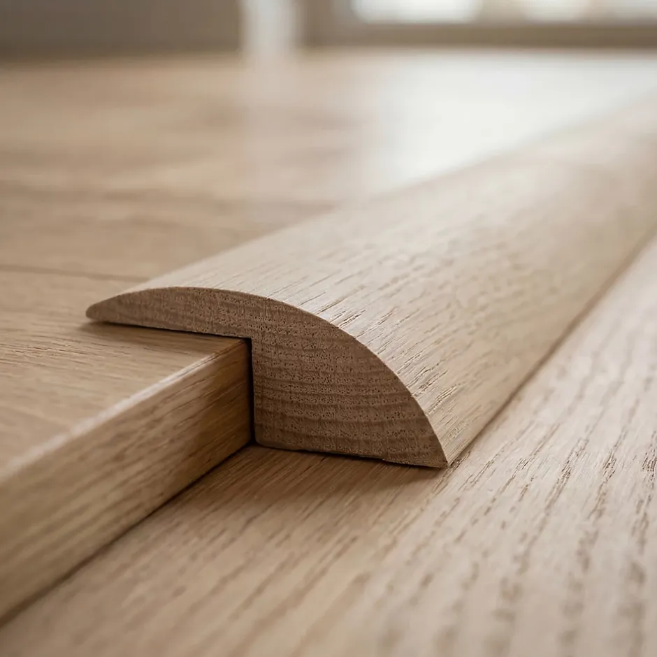 Woodbord Barre de Seuil en Bois Chêne Massif - 19x52x1200mm - Rattrapage de Niveau