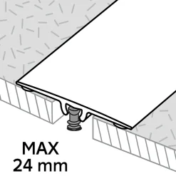 Barre de seuil extra-plate en aluminium décor doré mat 37 x 1 800 mm-GoodHome Best
