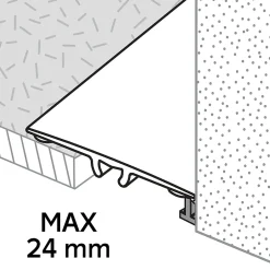 Barre de seuil extra-plate en aluminium décor doré mat 37 x 930 mm-GoodHome Best