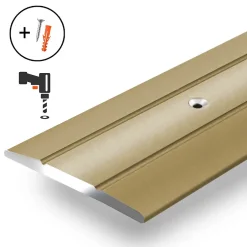 Barre de seuil Firm K132 Forme C 36 mm Longueur 90 cm Pré-percé Or --Floordirekt