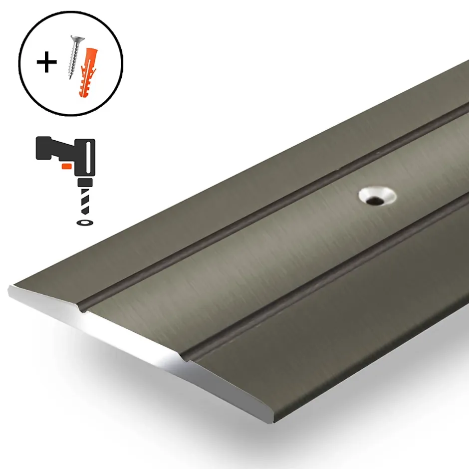 Floordirekt Barre de seuil Firm K132 Forme: C : 36 mm Longueur: 134 cm Pré-percé Champagne