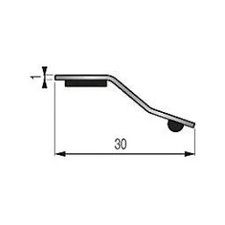 Barre de seuil multi niveaux adhésif inox 30 x 83 cm-3M Discount