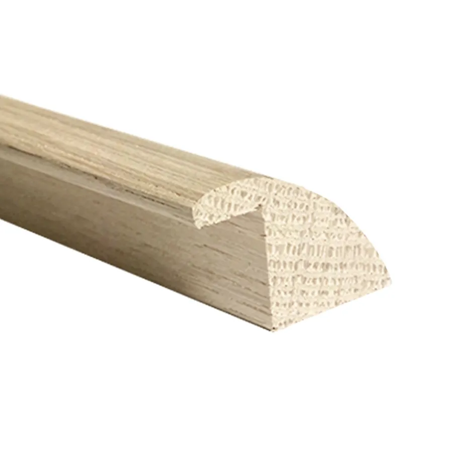 Deschaumes Barre de seuil rattrapage de niveau à recouvrement Chêne l. 35mm Long. 2m Ep. 20mm Brut