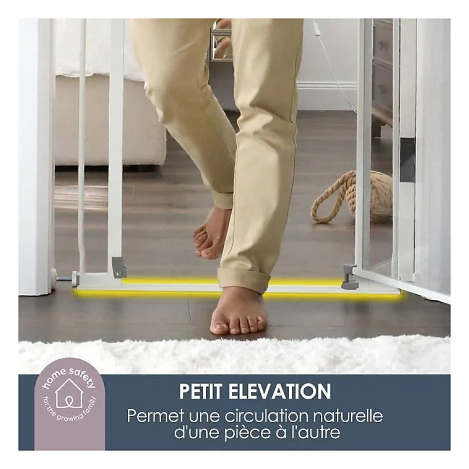 Barriere de sécurité a panneau transparent - - Fonction maintien en position ouverte- Bas anti-chute - Blanc-Dreambaby Clearance
