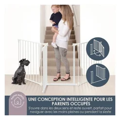 Dreambaby Barriere de sécurité enfant - Discovery 3 - - 74,5 cm a 1,95 cm - Blanc