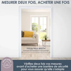 Dreambaby Barriere de sécurité enfant - Discovery 3 - - 74,5 cm a 1,95 cm - Blanc