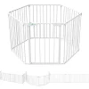 Barriere de securite cheminee pliable 3.75M 6 panneaux blanc-Vounot Discount