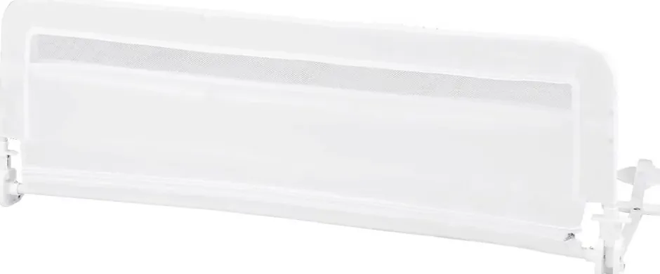 Barriere de Securite Enfant 120 cm, Barrière de Lit Bébé Rabattable avec Cadre en Métal, Housse Amovible, Blanc-Giantex Best