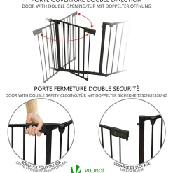 Barriere de securite Grande Version 3.6M 6 Panneaux noire-Vounot Sale