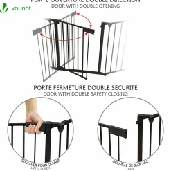 Vounot Barriere de securite GRANDE VERSION 3M 5 panneaux Pre assemble