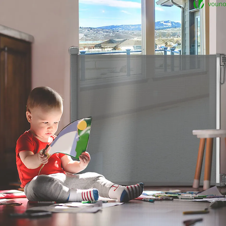 Barriere de securite retractable 180cm gris-Vounot New