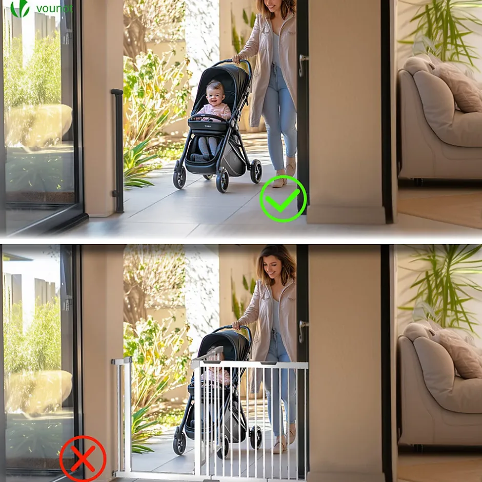 Barriere de securite retractable HAUTE 180x96cm noir-Vounot Clearance