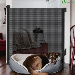 Barriere de securite retractable HAUTE 180x96cm noir-Vounot Clearance