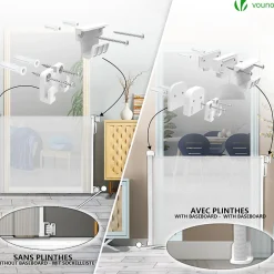 Barriere de securite retractable 180cm blanc-Vounot Discount