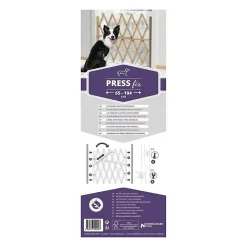 Nordlinger Pro Barrière amovible pour animaux sans perçage Press'Fix - Hauteur 83 cm, Largeur ajustable de 65 à 104 cm