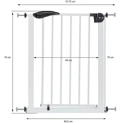 ECD Germany Barrière de sécurité enfants garde-corps protection fermeture d'escalier 70-75cm