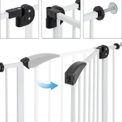 ECD Germany Barrière de sécurité enfants garde-corps protection fermeture d'escalier 75-85cm