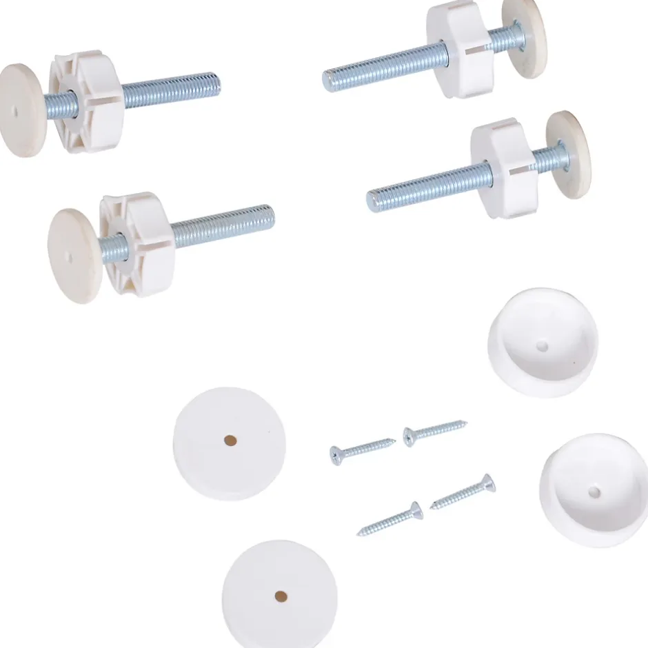 PawHut Barrière de sécurité longueur réglable dim. 76-107l x 76H cm sans perçage métal plastique blanc