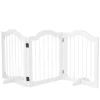 Barrière modulable pliable barrière de sécurité 154,5L x 61H cm MDF blanc-PawHut New