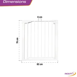 Facility'S Barrière sécurité escalier extensible sans perçage bébé - chien- 82 x 76 cm - FACILITYS