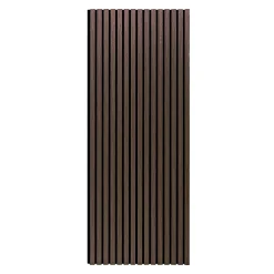 Frankystar Beethoven - Lot de 4 panneaux acoustiques à lattes en bois 150x60 cm, marron foncé