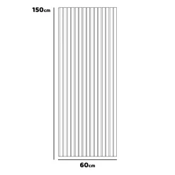 Frankystar Beethoven - Lot de 4 panneaux acoustiques à lattes en bois 150x60 cm, marron foncé