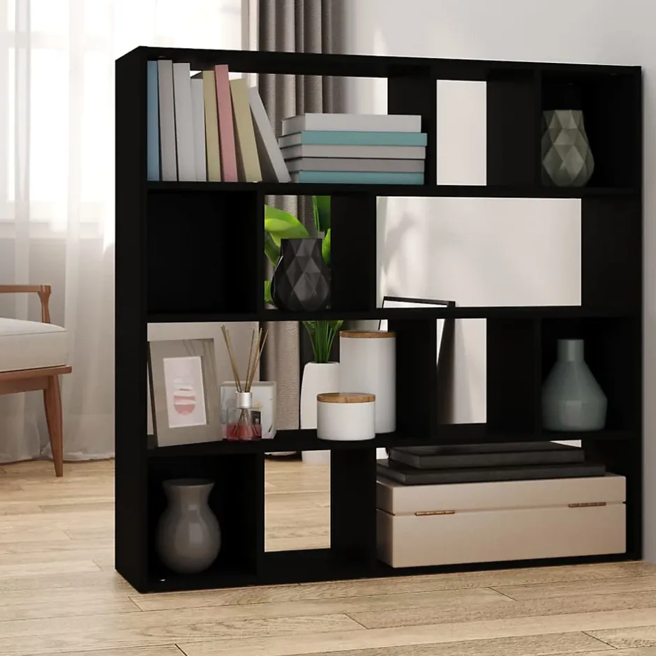 Vidaxl Bibliothèque/Cloison de séparation Noir 105x24x102 cm