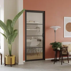 Bloc porte 4 vitrages poussant droit H 204 X L 83 cm